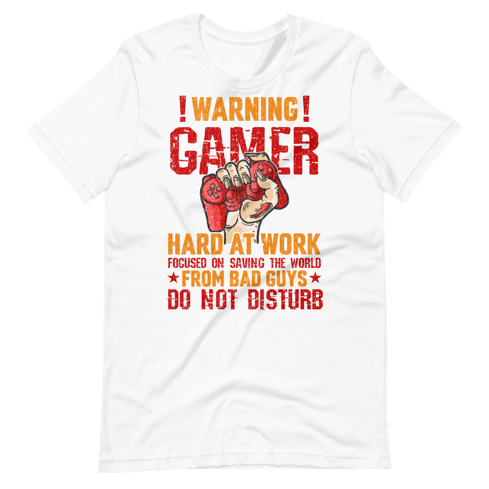 Gamer Hard at Work Shirt! Gaming T-Shirt Fun Gamer Gamelover Funny Working