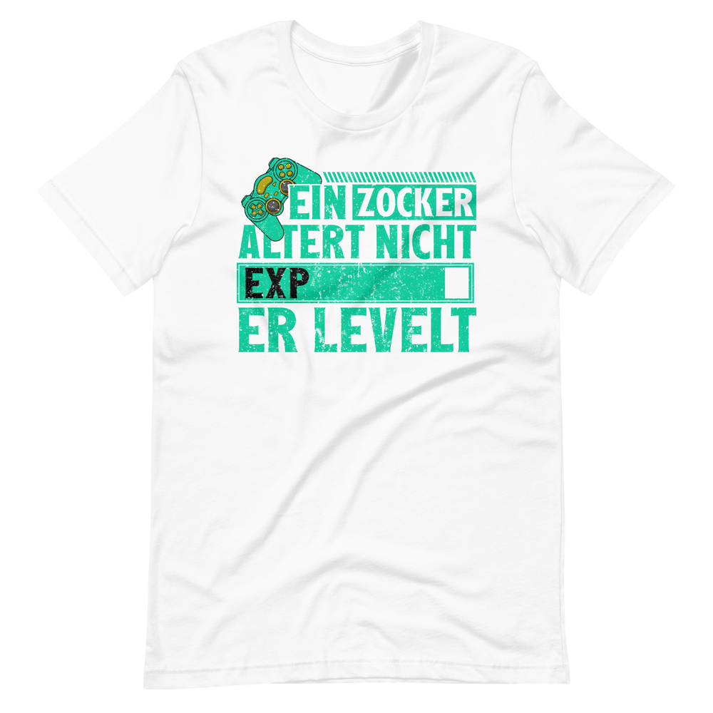 Gamer Shirt: Ein Zocker altert nicht, er Levelt