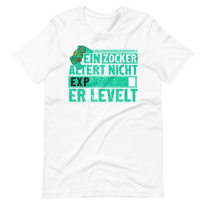 Gamer Shirt: Ein Zocker altert nicht, er Levelt