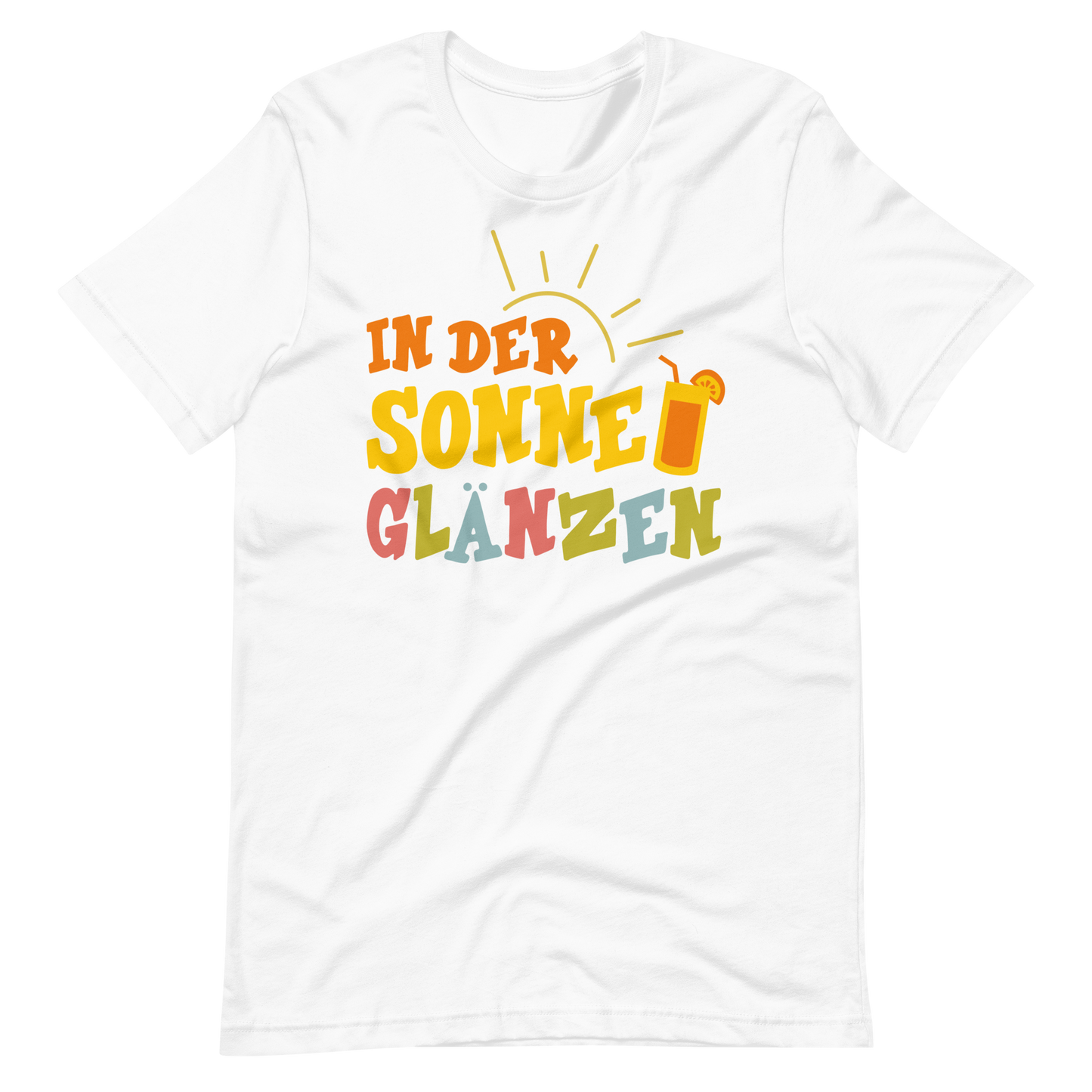 Lustiges T-Shirt "Sonne glänzen!" für den Sommer | Hochwertige Baumwolle
