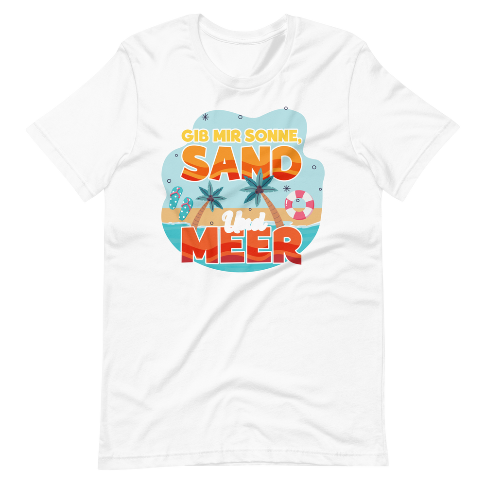 Lustiges T-Shirt "Sonne, Sand, Meer!" für den Sommer | Trendiger Look