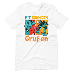 Sommer-T-Shirt "Sonnige Grüße!" | Positiver Style