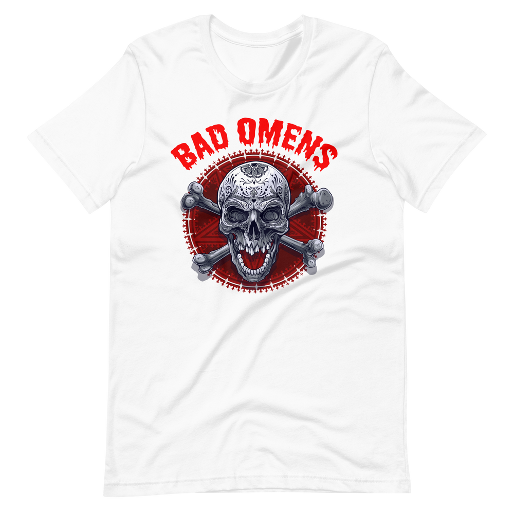 Coole T-Shirt Bad Omens! Totenkopf Style! | Unheilvoller Look