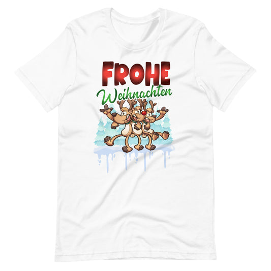 Frohe Weihnachten! Tanzende Elche, Rentiere - Lustiges Festtagsshirt