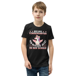 Lustiges T-Shirt "Bye Bye Kindergarten - Ich glitzer in der Schule!" | Einschulung