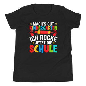 Lustiges T-Shirt "Machs gut Kindergarten - Ich rocke die Schule!" | Witziger Spruch