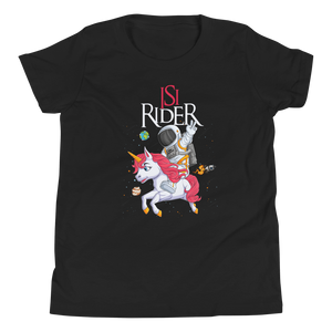 Lustiges T-Shirt "Isy Rider - Der Einhorn Reiter für Kinder!" | Magisches Design