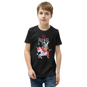 Lustiges T-Shirt "Isy Rider - Der Einhorn Reiter für Kinder!" | Magisches Design