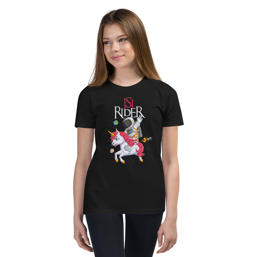 Lustiges T-Shirt "Isy Rider - Der Einhorn Reiter für Kinder!" | Magisches Design