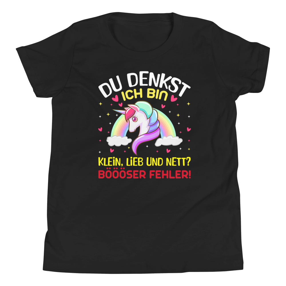 Lustiges T-Shirt "Klein, lieb und nett? BÖSER FEHLER!" | Selbstbewusster Style