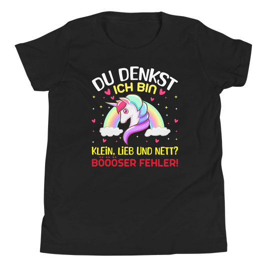 Lustiges T-Shirt "Klein, lieb und nett? BÖSER FEHLER!" | Selbstbewusster Style