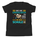 Lustiges T-Shirt "Bye Bye Kindergarten. Ich hänge jetzt in der Schule ab!" | Einschulungsgeschenk