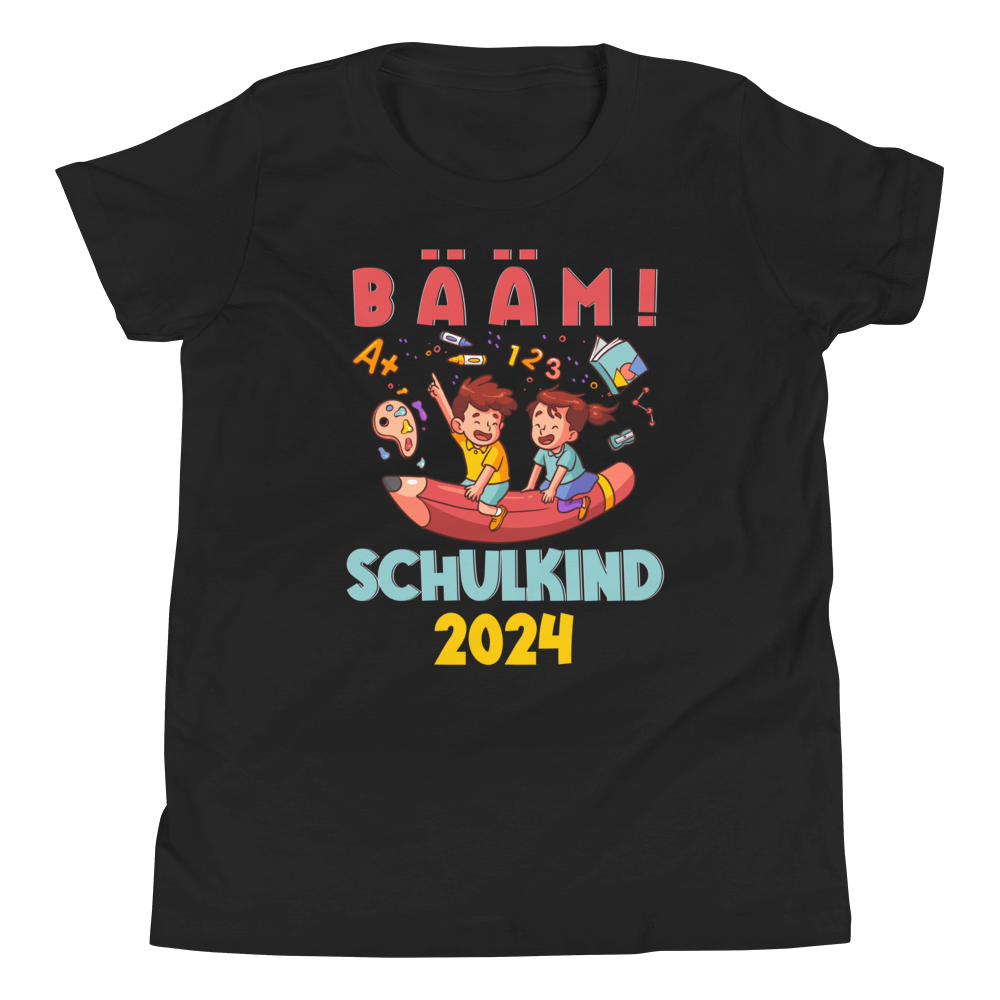 Lustiges T-Shirt "BÄÄM Schulkind 2024 Einschulung" | Coole Geschenkidee