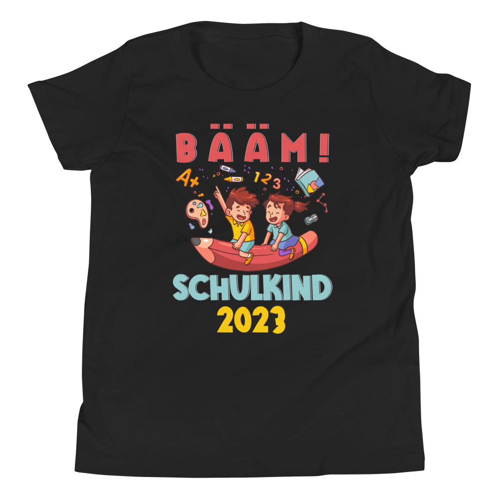 Lustiges T-Shirt "BÄÄM Schulkind 2023 Einschulung" | Coole Geschenkidee