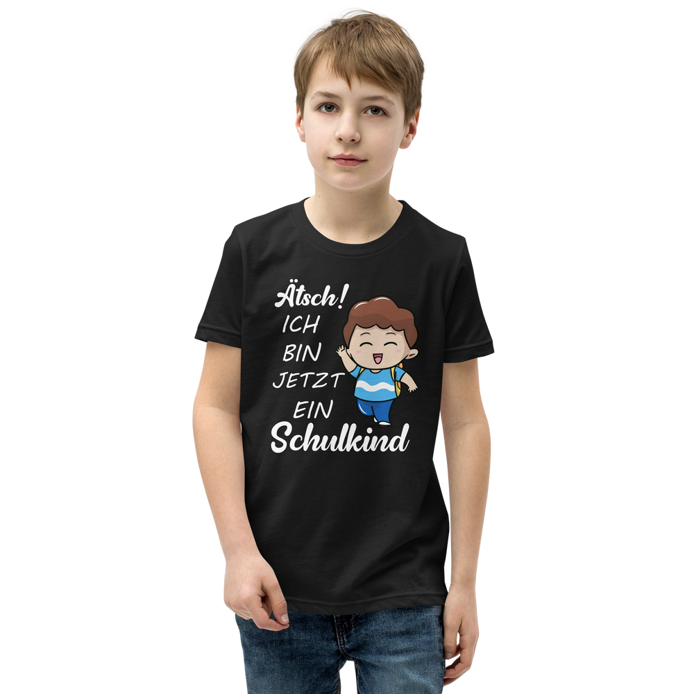 Lustiges T-Shirt "Ätsch ich bin jetzt ein Schulkind. Einschulung" | Einschulungsgeschenk