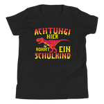 Lustiges T-Shirt "ACHTUNG Hier kommt ein Schulkind Einschulung" | Einschulungsgeschenk
