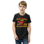 Lustiges T-Shirt "ACHTUNG Hier kommt ein Schulkind Einschulung" | Einschulungsgeschenk