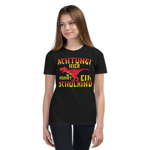 Lustiges T-Shirt "ACHTUNG Hier kommt ein Schulkind Einschulung" | Einschulungsgeschenk