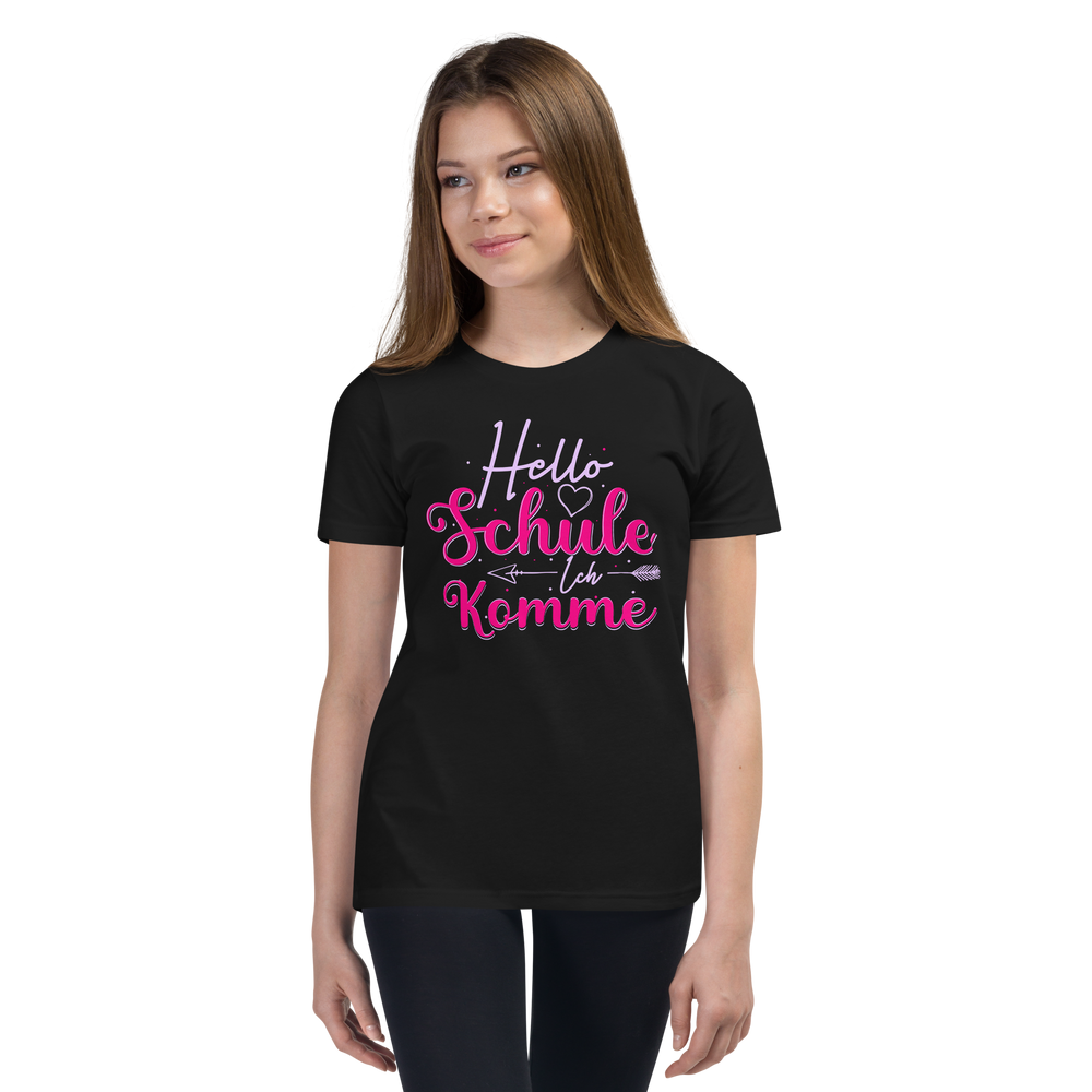 Lustiges T-Shirt "HELLO Schule! Ich komme! Einschulung!" | Einschulungsgeschenk