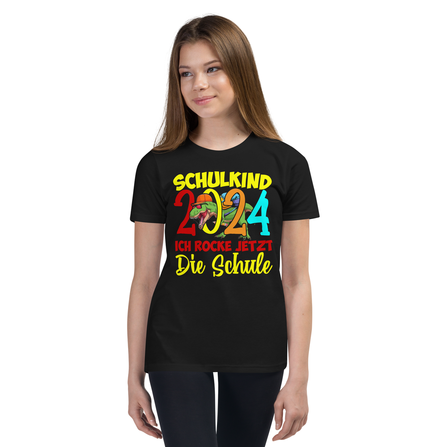 Lustiges T-Shirt "Schulkind 2024 - Ich rocke jetzt die Schule!" | Einschulungsgeschenk