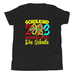 Lustiges T-Shirt "Schulkind 2023 - Ich rocke jetzt die Schule!" | Einschulungsgeschenk