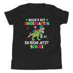 Lustiges T-Shirt "Machs gut Kindergarten, ich rocke jetzt Schule! Einschulung" | Einschulungsgeschenk