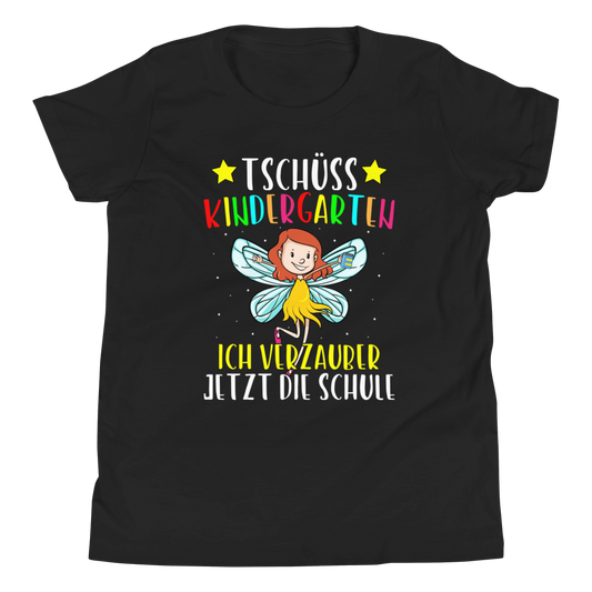 Lustiges T-Shirt "Tschüss Kindergarten, Ich verzauber jetzt die Schule! Einschulung" | Schulkind Geschenk
