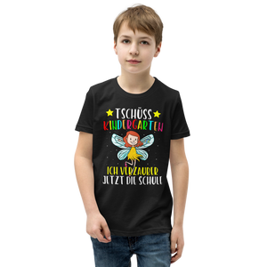 Lustiges T-Shirt "Tschüss Kindergarten, Ich verzauber jetzt die Schule! Einschulung" | Schulkind Geschenk