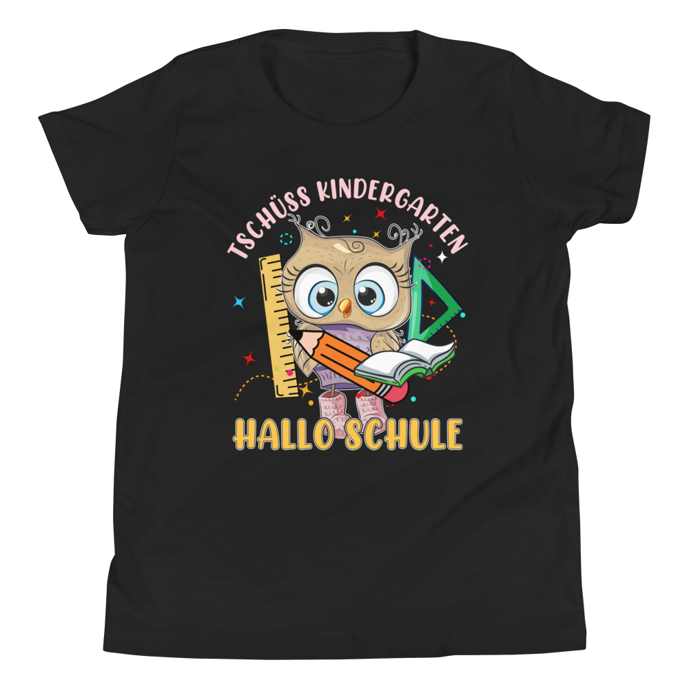 Lustiges T-Shirt "Tschüss Kindergarten Hallo Schule! Einschulung" | Einschulungsgeschenk