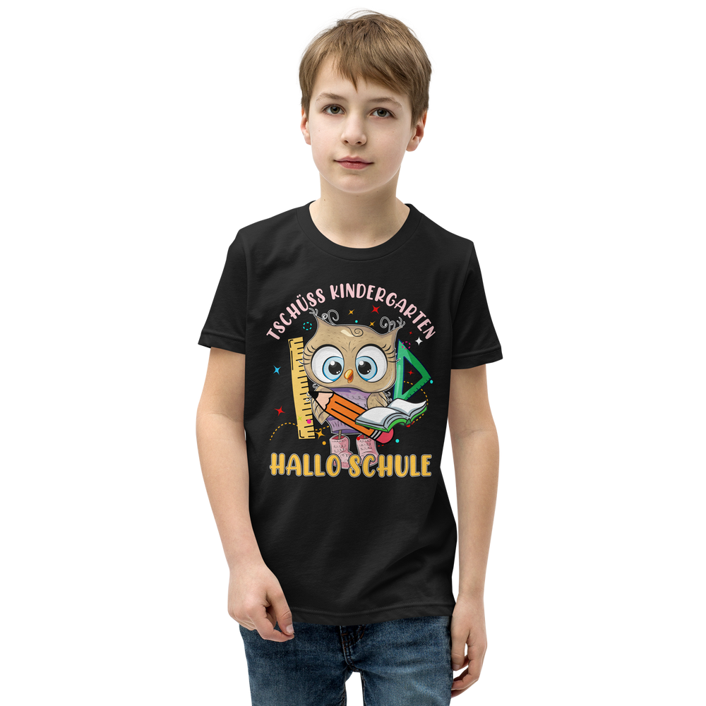 Lustiges T-Shirt "Tschüss Kindergarten Hallo Schule! Einschulung" | Einschulungsgeschenk