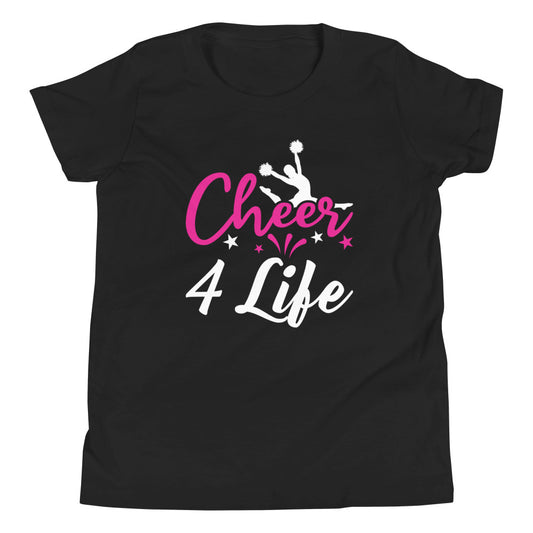 Einzigartiges Kinder T-Shirt: Cheer 4 Life Spruch für fröhlichen Style und positive Vibes