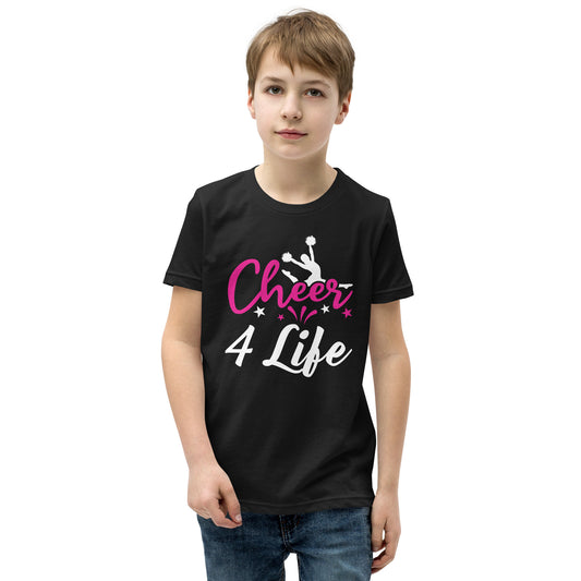 Einzigartiges Kinder T-Shirt: Cheer 4 Life Spruch für fröhlichen Style und positive Vibes