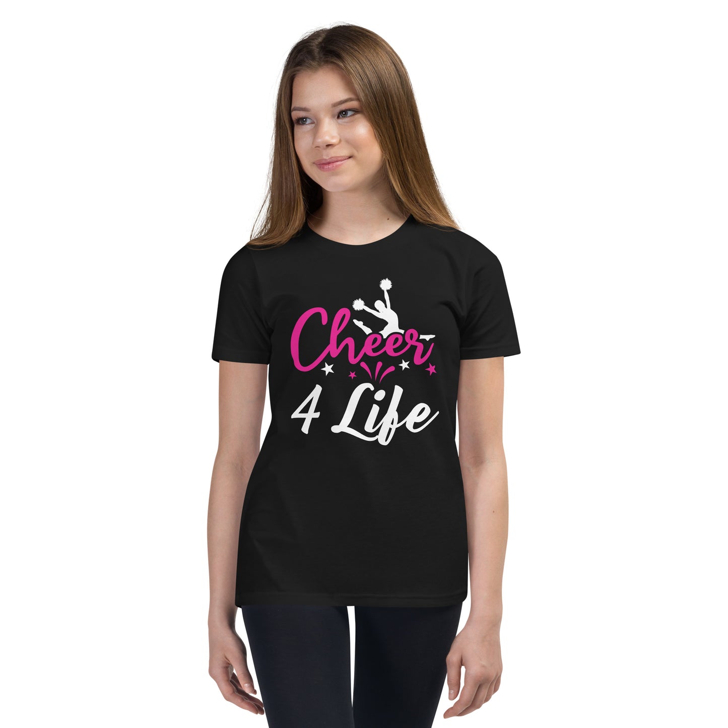 Einzigartiges Kinder T-Shirt: Cheer 4 Life Spruch für fröhlichen Style und positive Vibes
