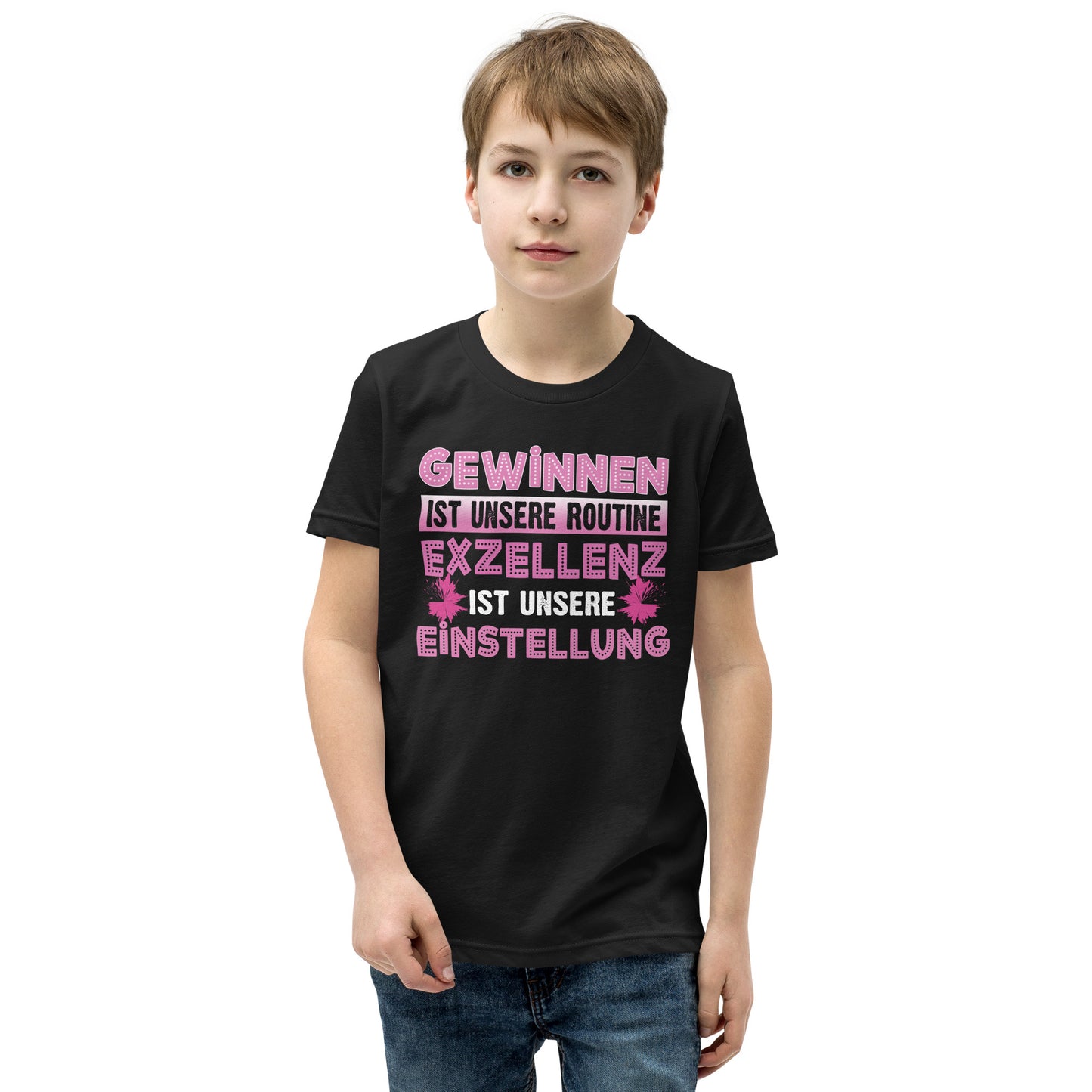 Gewinnen ist unsere Routine. Cheerleading Spruch - Dein Erfolgs-T-Shirt