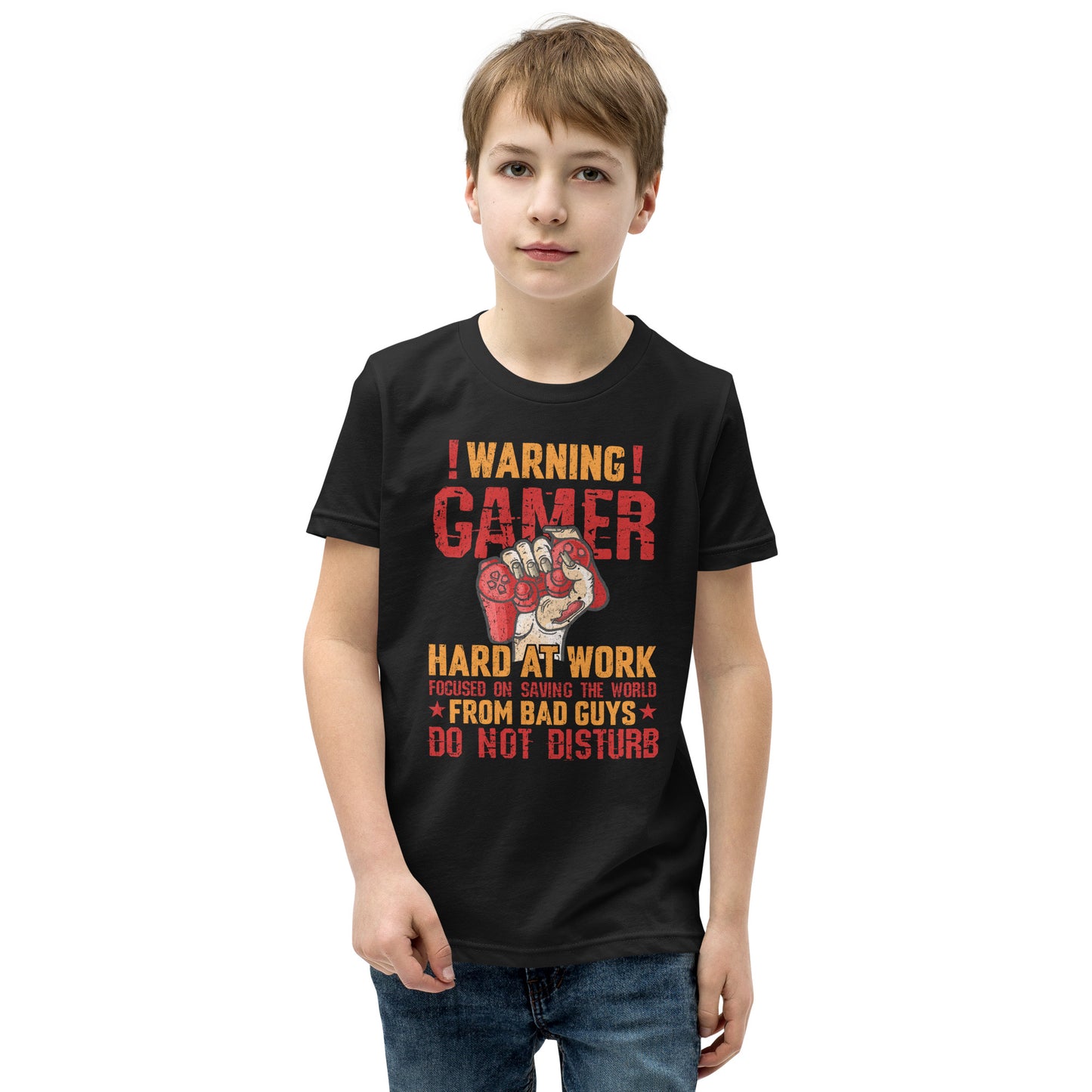 Warnung! Gamer im Einsatz: Hard at Work T-Shirt