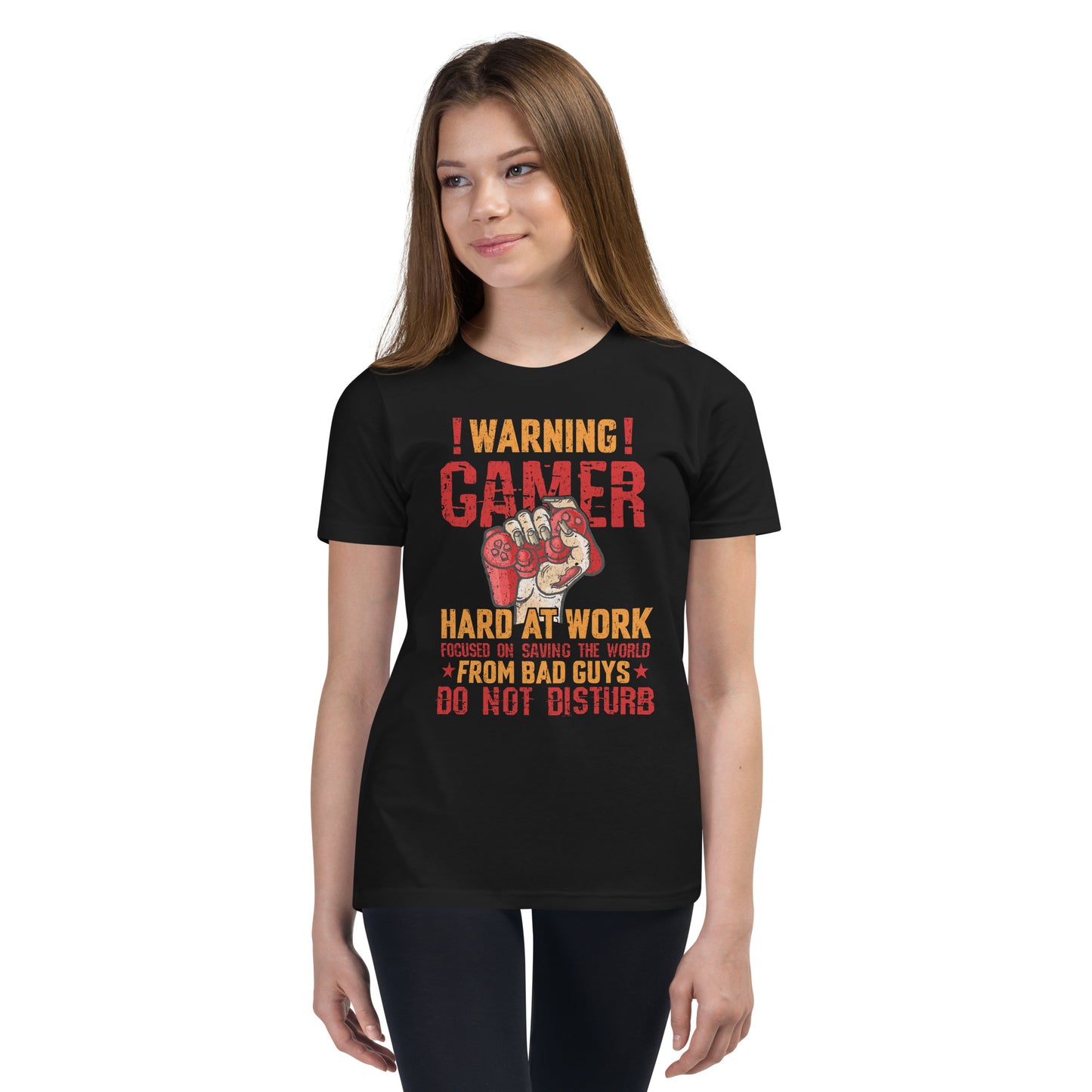 Warnung! Gamer im Einsatz: Hard at Work T-Shirt