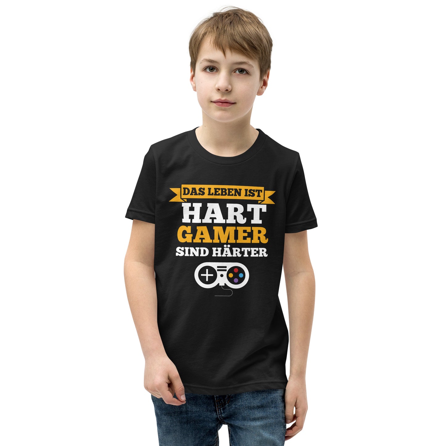 Gamer-Stärke im Fokus: Das Leben ist hart, Gamer sind härter! T-Shirt