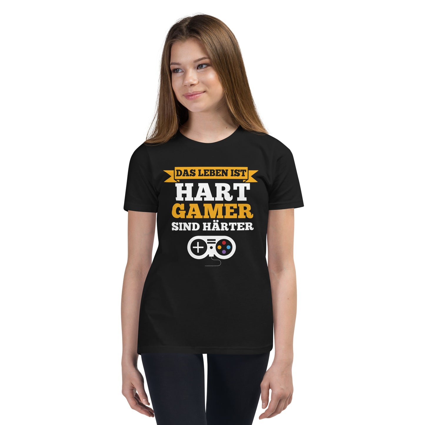 Gamer-Stärke im Fokus: Das Leben ist hart, Gamer sind härter! T-Shirt