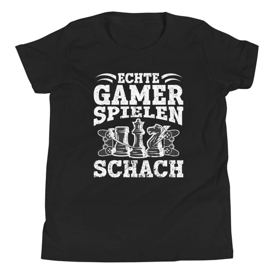 Gamer-Stil mit Köpfchen: Echte Gamer spielen Schach! T-Shirt