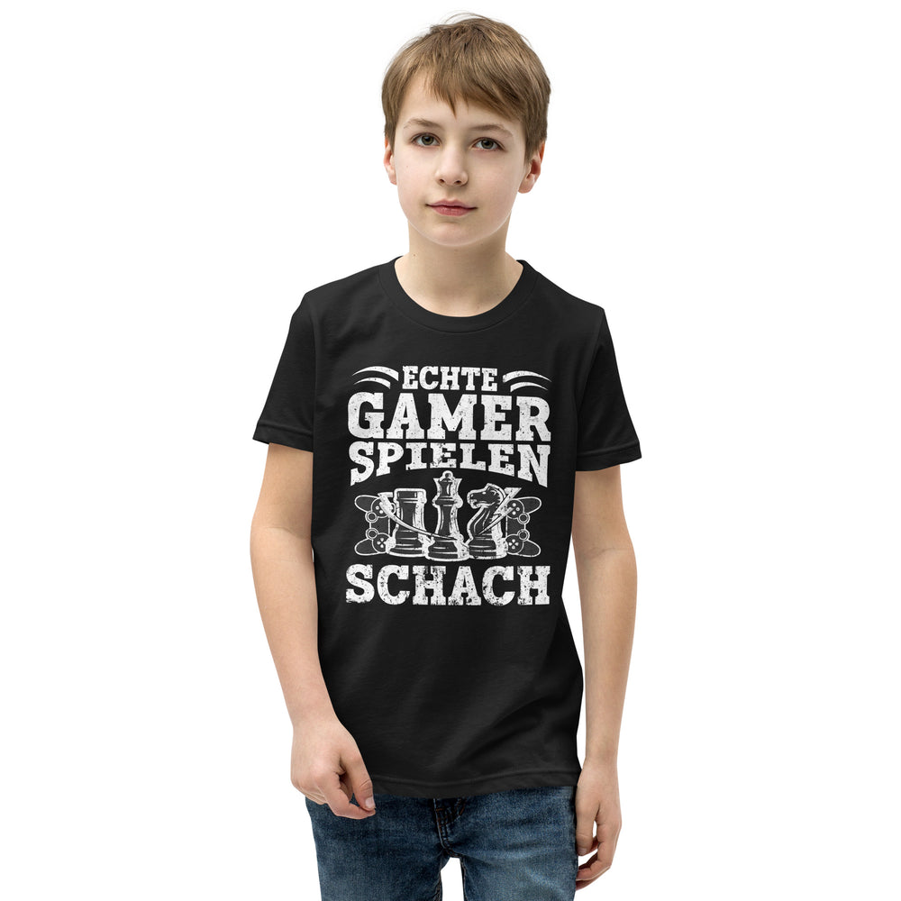 Gamer-Stil mit Köpfchen: Echte Gamer spielen Schach! T-Shirt