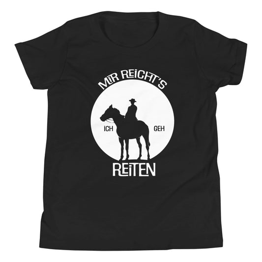 Erforsche die Freiheit: 'Mir reichts. Ich geh REITEN!' T-Shirt für Kinder
