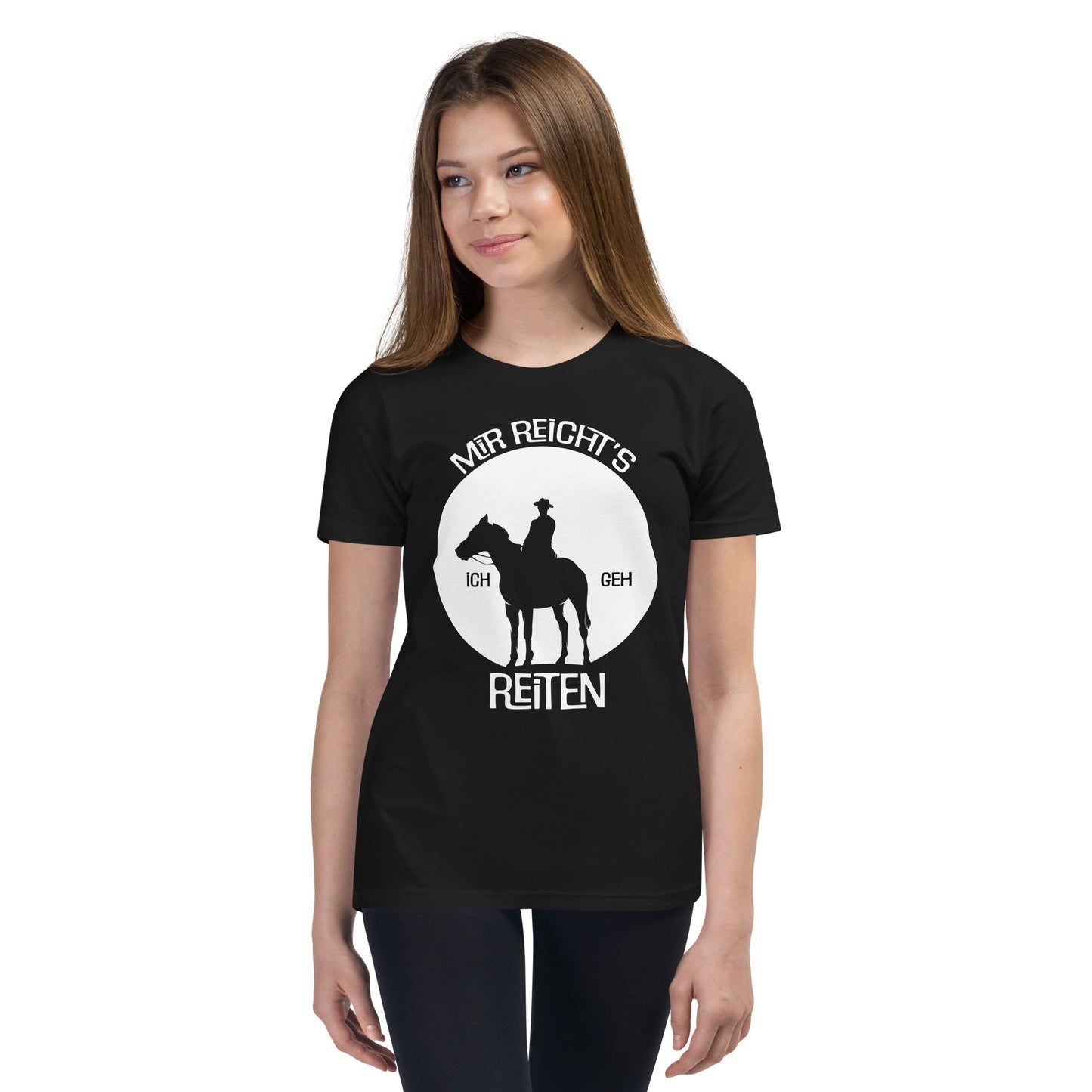 Erforsche die Freiheit: 'Mir reichts. Ich geh REITEN!' T-Shirt für Kinder