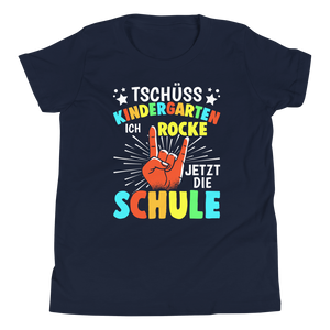 Lustiges T-Shirt "Tschüss Kindergarten - Ich rocke die Schule!" | Witziger Spruch