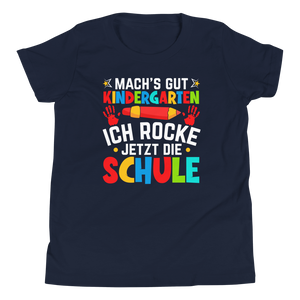 Lustiges T-Shirt "Machs gut Kindergarten - Ich rocke die Schule!" | Witziger Spruch