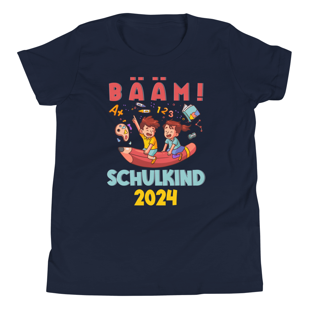 Lustiges T-Shirt "BÄÄM Schulkind 2024 Einschulung" | Coole Geschenkidee