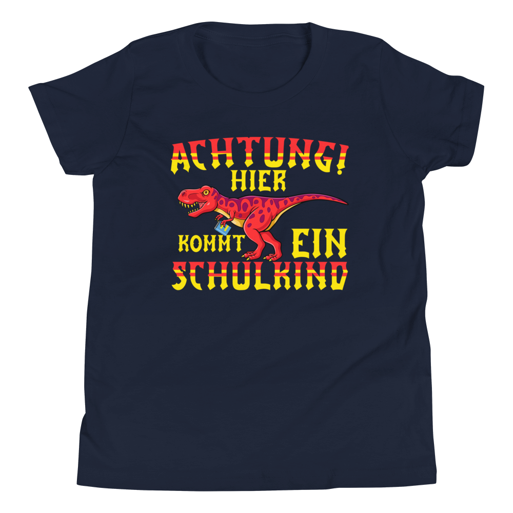 Lustiges T-Shirt "ACHTUNG Hier kommt ein Schulkind Einschulung" | Einschulungsgeschenk