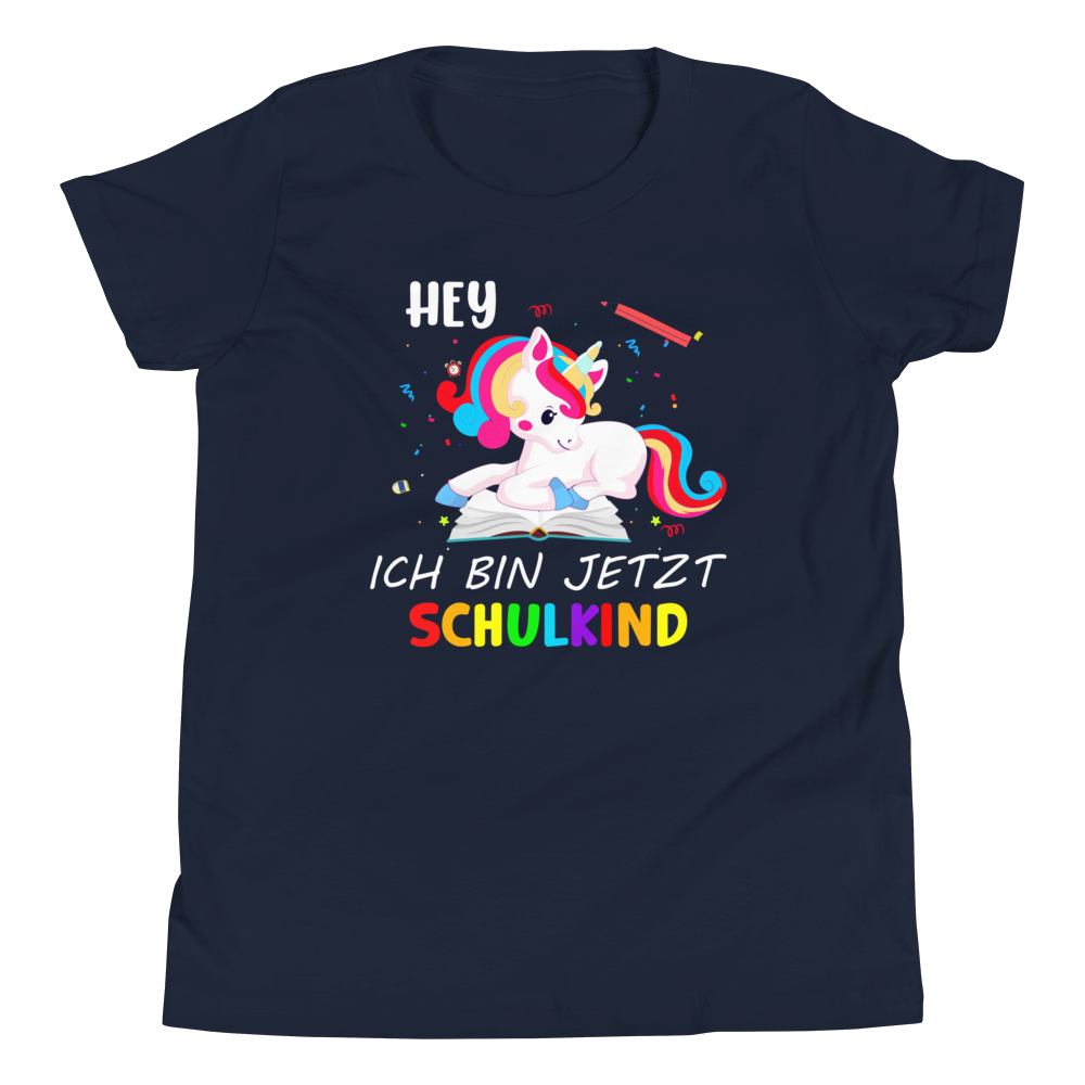 Lustiges T-Shirt "Hey, ich bin jetzt Schulkind! Einschulung" | Kinder Geschenk