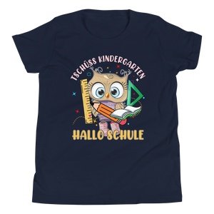 Lustiges T-Shirt "Tschüss Kindergarten Hallo Schule! Einschulung" | Einschulungsgeschenk