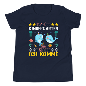Lustiges T-Shirt "Tschüss Kindergarten 1 Klasse ich komme! Einschulung" | Coole Geschenkidee