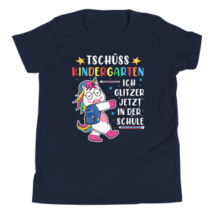 Lustiges T-Shirt "Tschüss Kindergarten, ich glitzer jetzt in der Schule!" | Einschulungsgeschenk